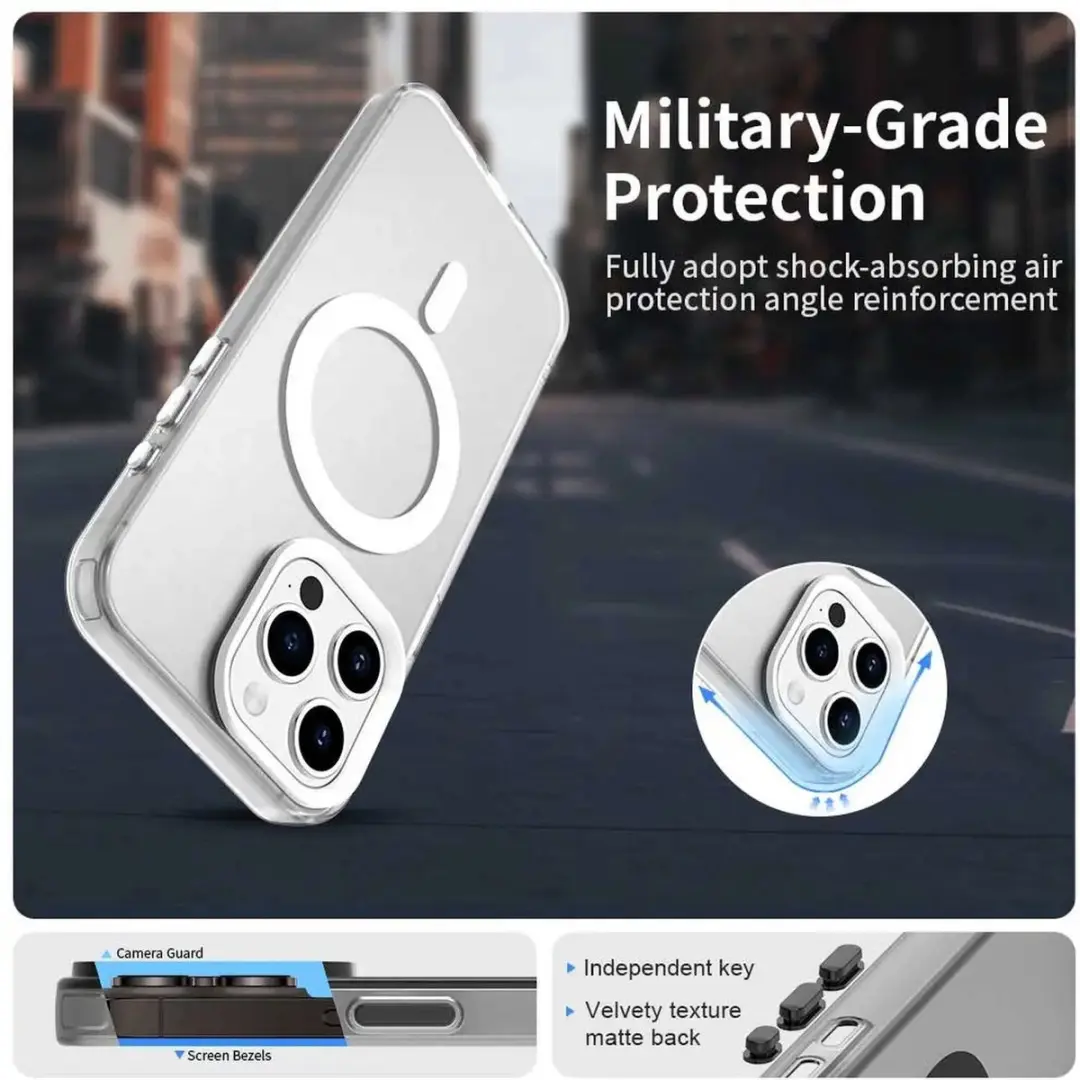 Selected MagSafe Backcover iPhone 15 Pro Max - Transparant Wit