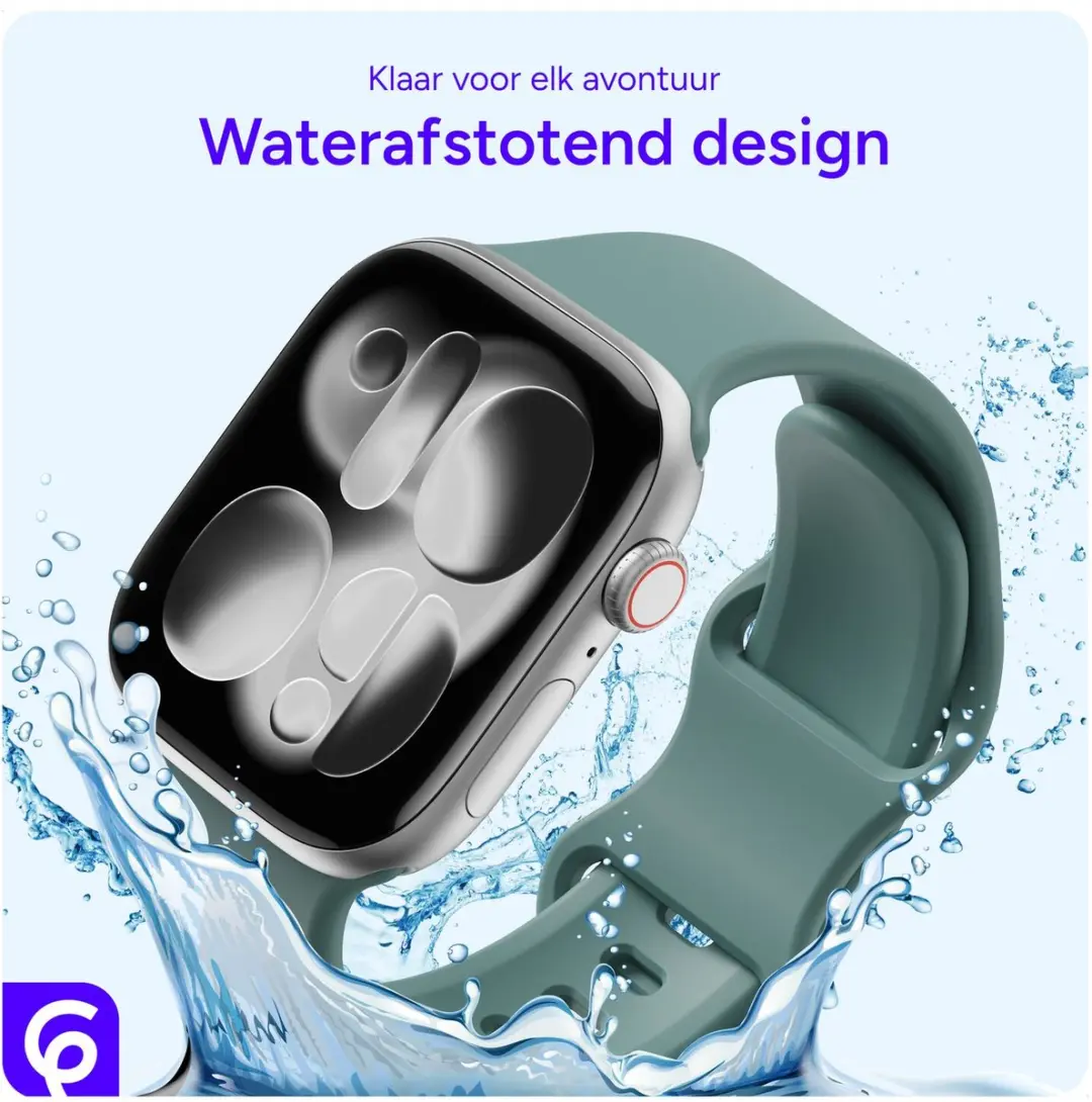 Selected Siliconen Horlogeband Apple Watch 9 45mm - Cactus Groen