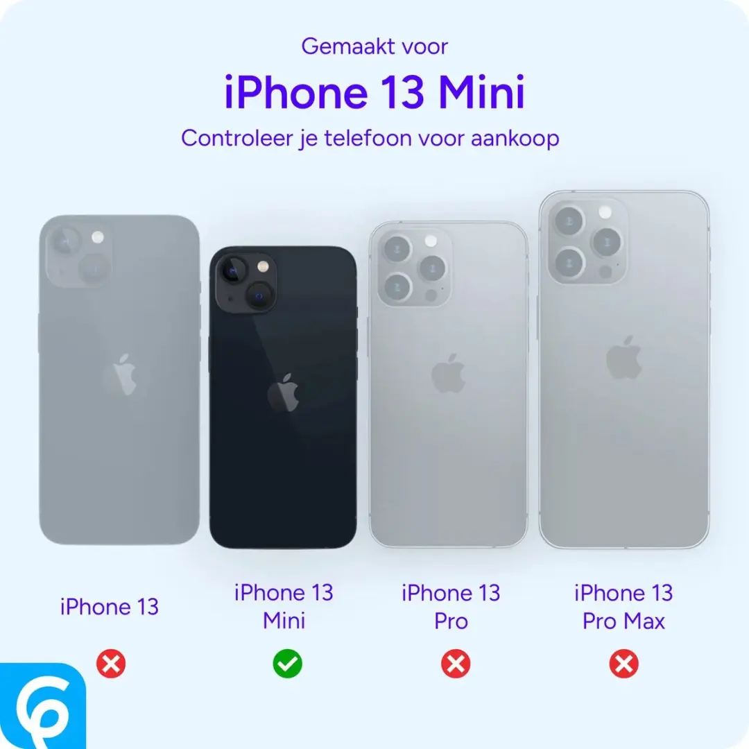 Selected by GSMpunt Hoesje iPhone 13 Mini - Full Protect - Zwart/Transparant
