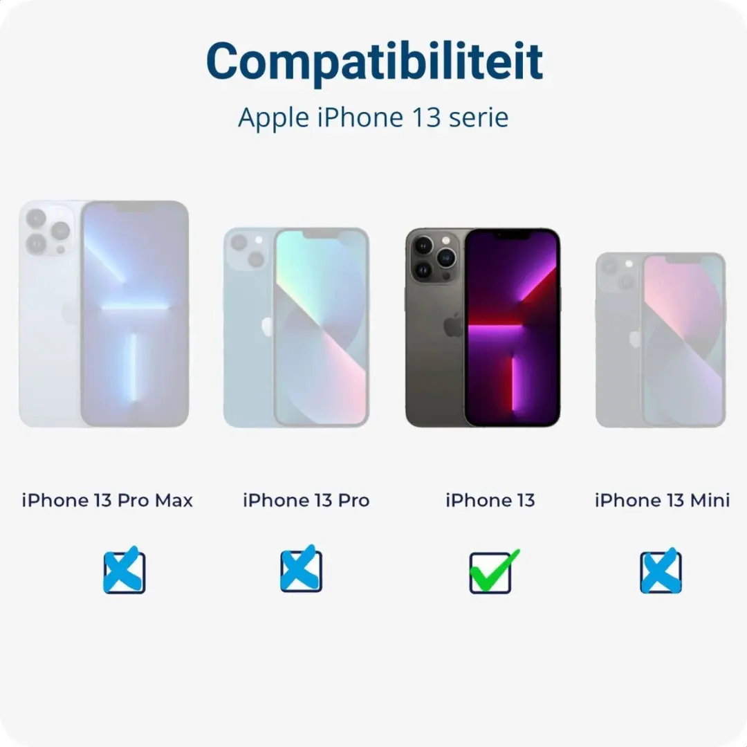 Selected iPhone 13 3-in-1 Schokbestendig Hoesje - Transparant