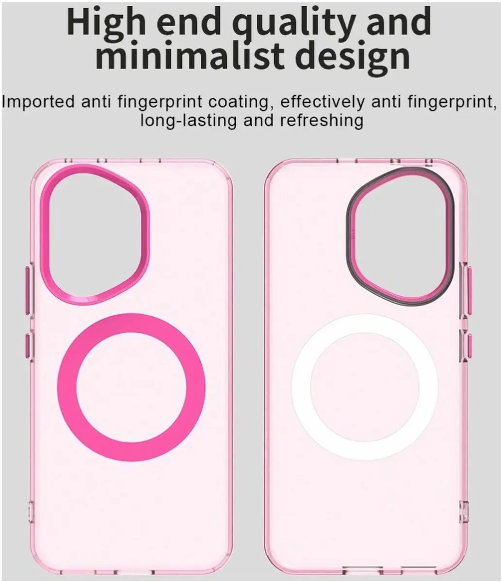 Selected MagSafe Backcover Honor 400 - Roze & Transparant