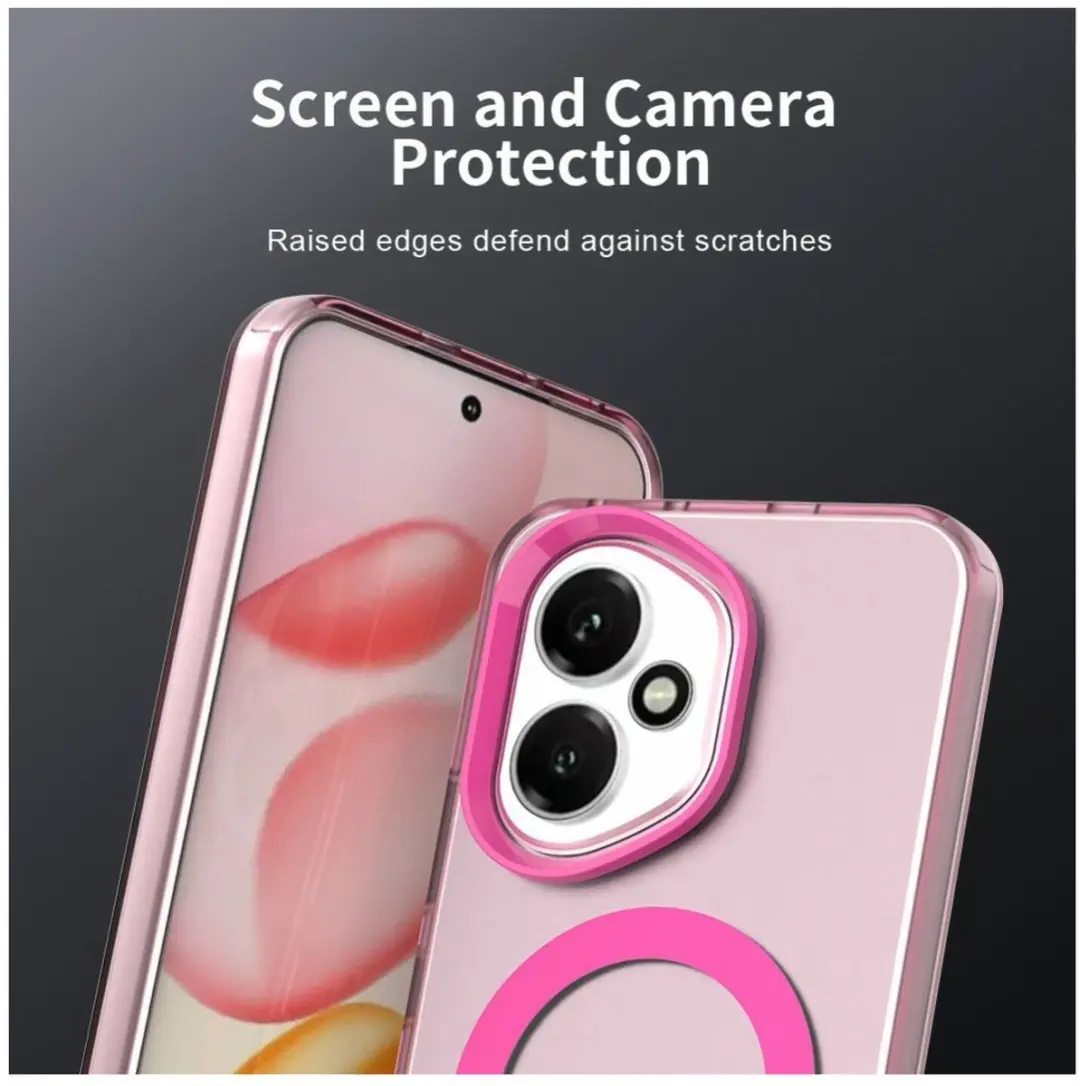 Selected MagSafe Backcover Honor 400 - Roze & Transparant