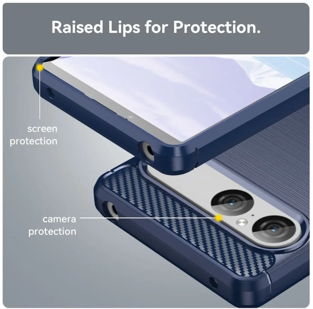 Selected TPU Hoesje Sony Xperia 10 VII - Blauw