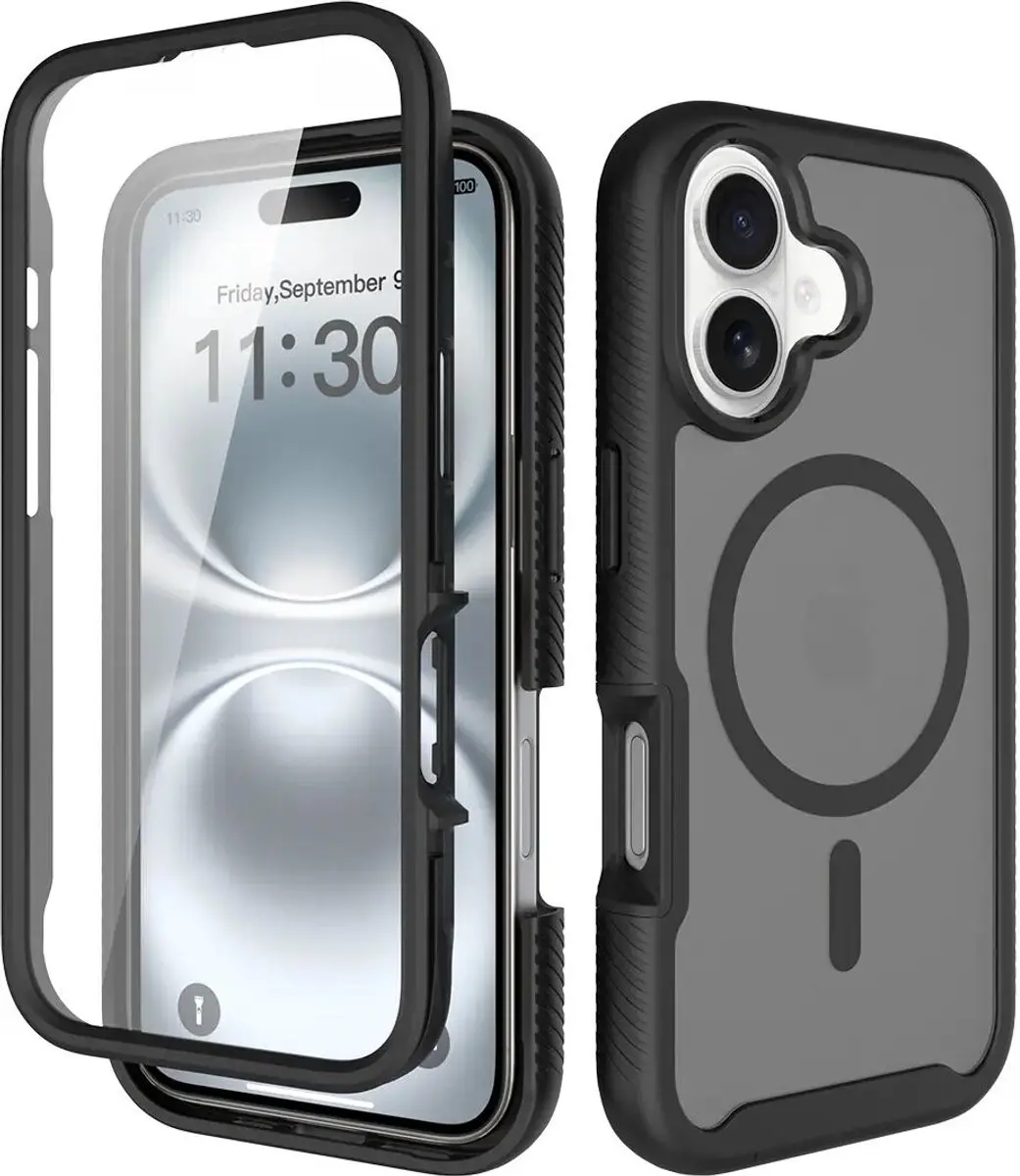 Selected Hoesje iPhone 16 Full Protect Matte Zwart