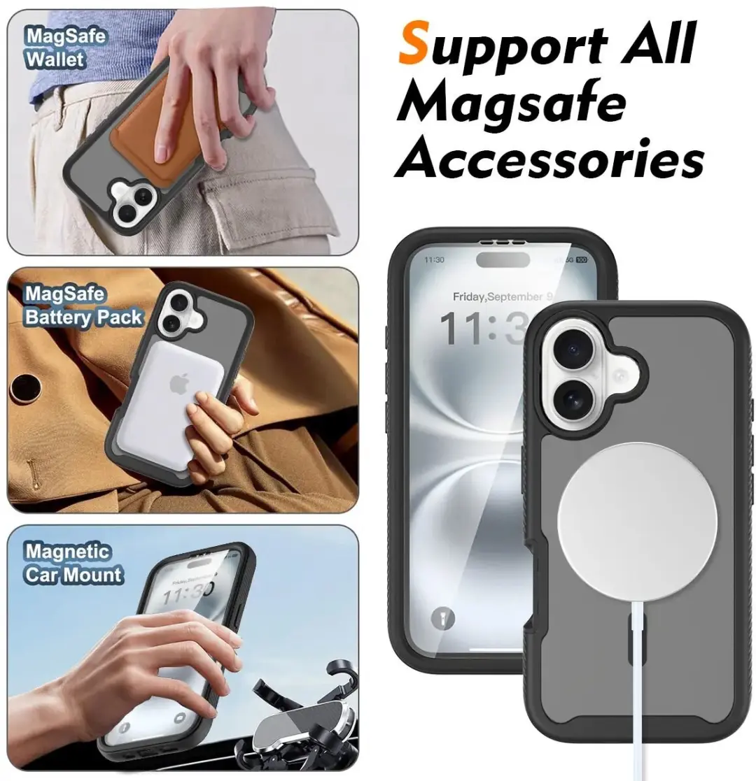 Selected Hoesje iPhone 16 Full Protect Matte Zwart