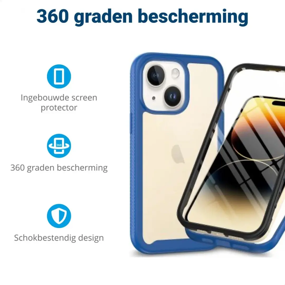 Selected by GSMpunt.nl iPhone 15 Plus Hoesje Blauw - Schokbestendig - afbeelding 6 van 6