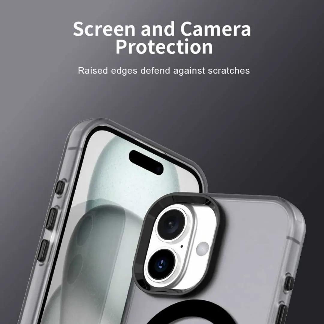 Selected MagSafe Backcover iPhone 16 - Zwart & Transparant