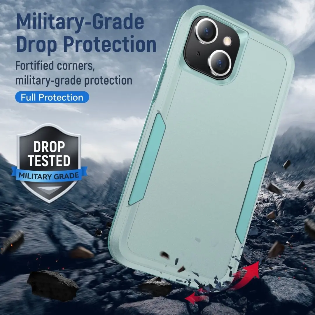 Selected Back Cover iPhone 14 Rugged Hoesje - Groen