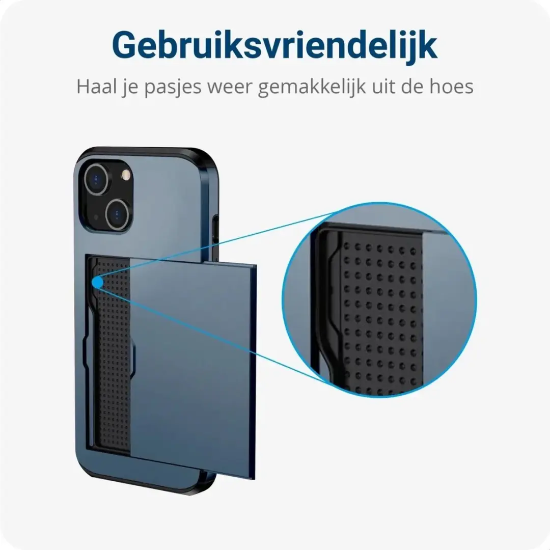 Selected Hoesje Samsung Galaxy S23 FE - Kaarthouder 2 Pasjes Blauw