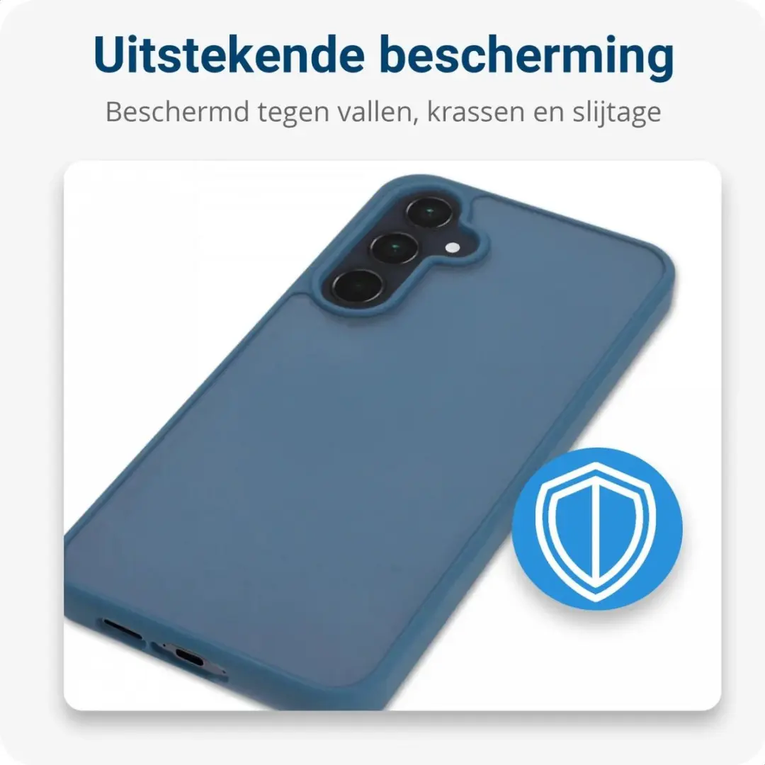 Selected Hoesje Samsung Galaxy A55 - Blauwe Matte Back Cover