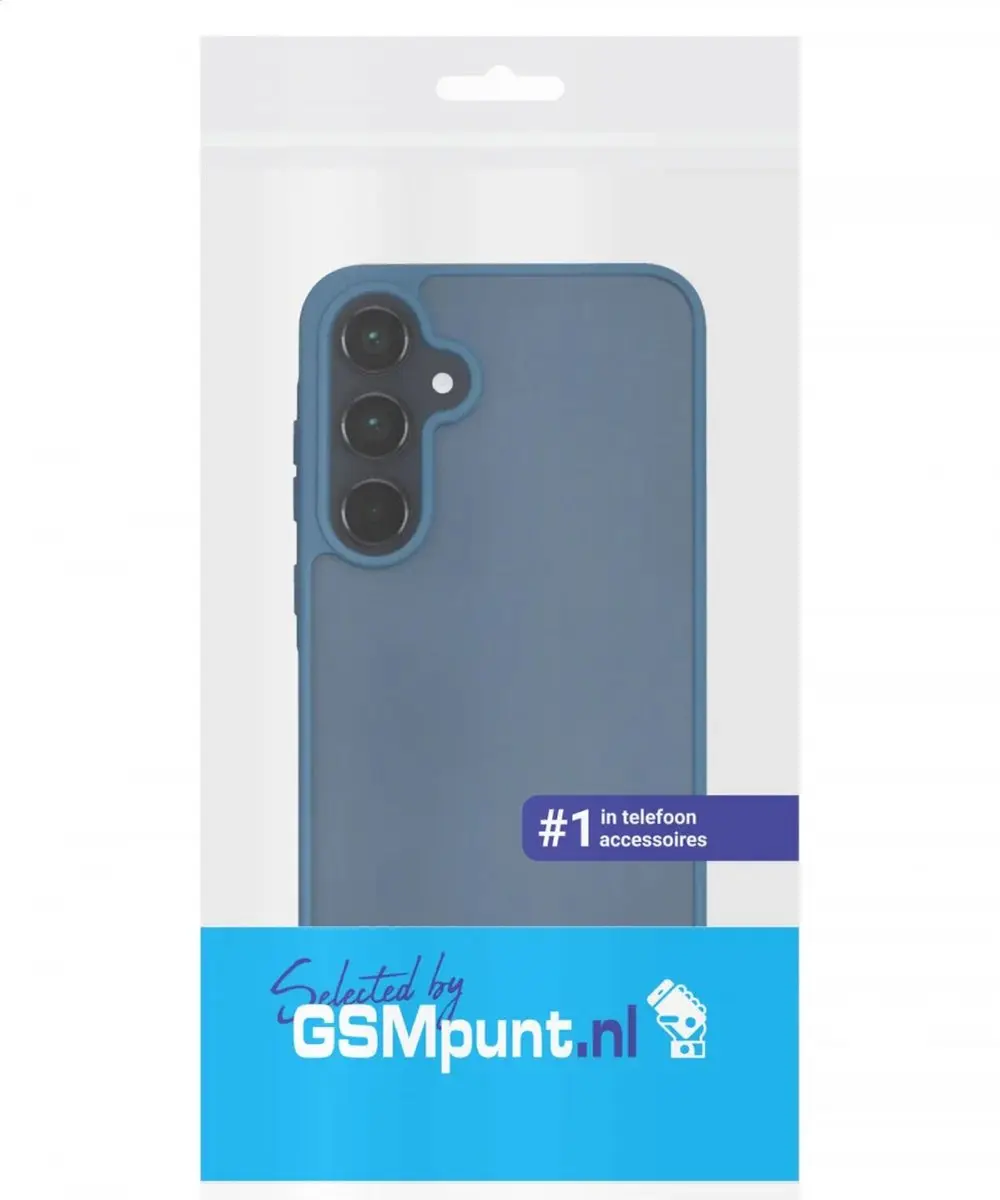 Selected Hoesje Samsung Galaxy A55 - Blauwe Matte Back Cover