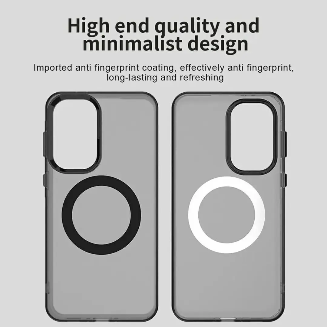 Samsung Galaxy A37 MagSafe Backcover - Zwart & Transparant