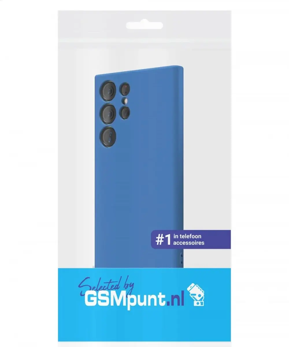 Selected Hoesje Samsung Galaxy S22 Ultra - Dun TPU - Donkerblauw