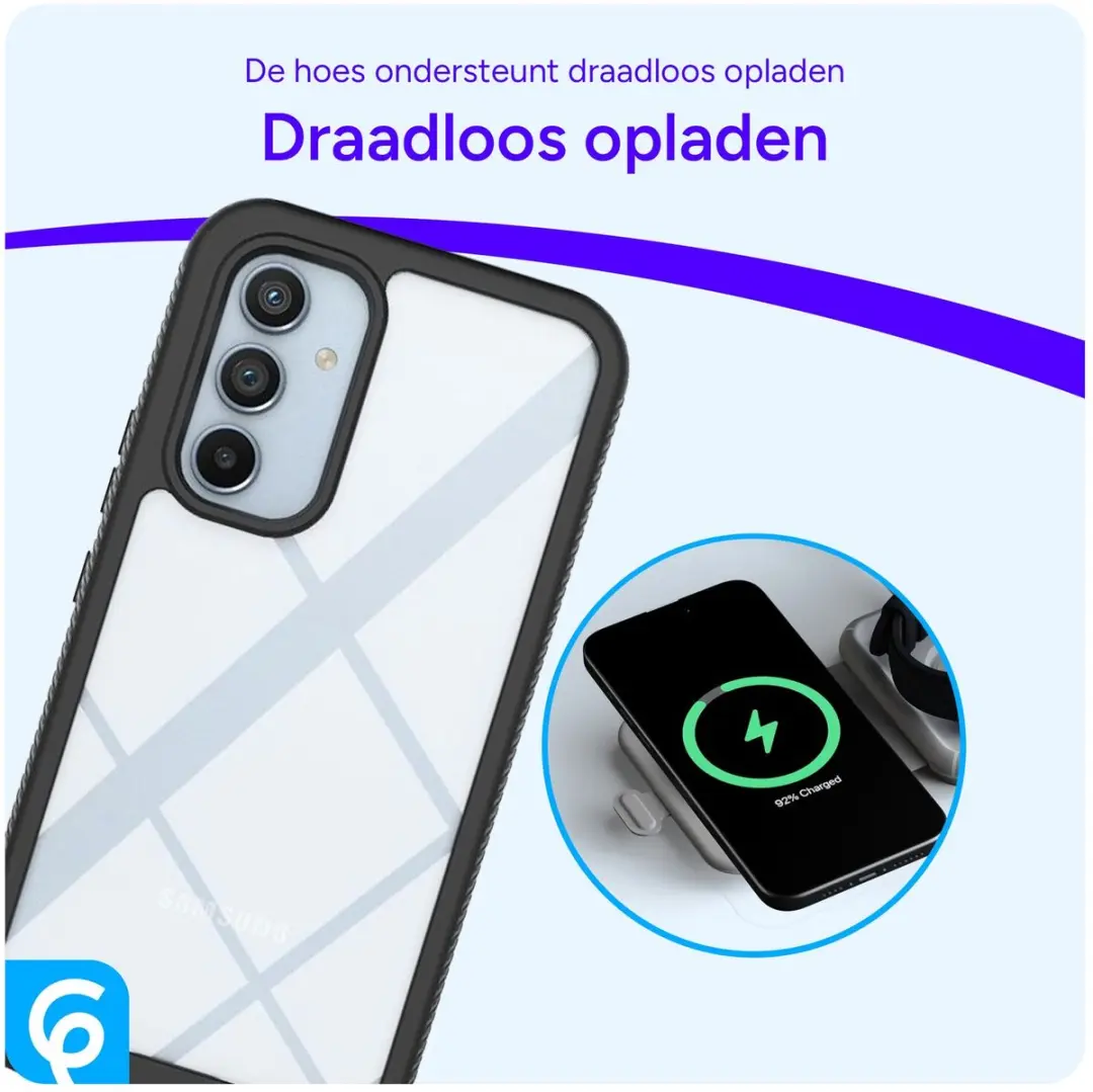 Selected by GSMpunt Hoesje Samsung Galaxy A54 - Full Protect - Zwart/Transparant