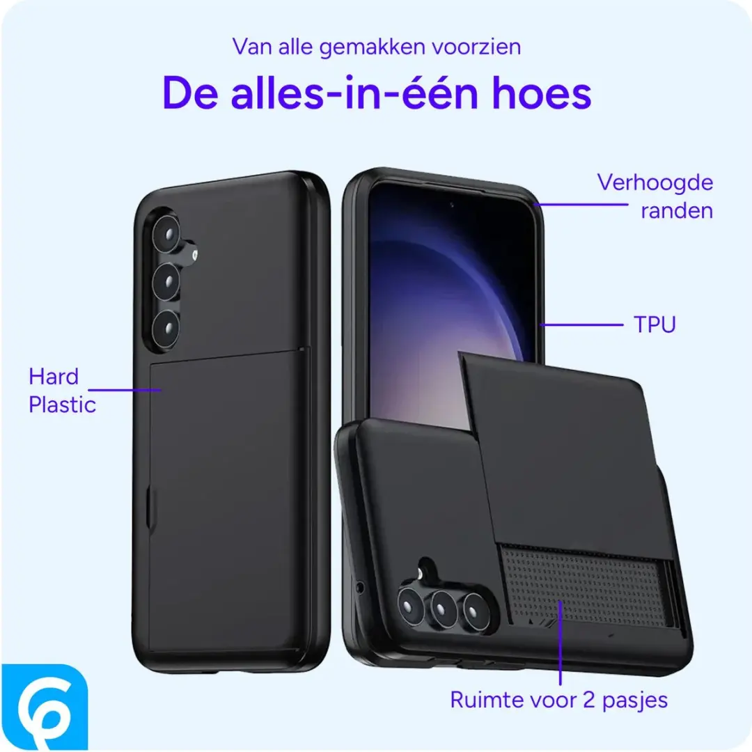Selected Hoesje Samsung Galaxy S25 FE - Kaarthouder 2 Pasjes Zwart