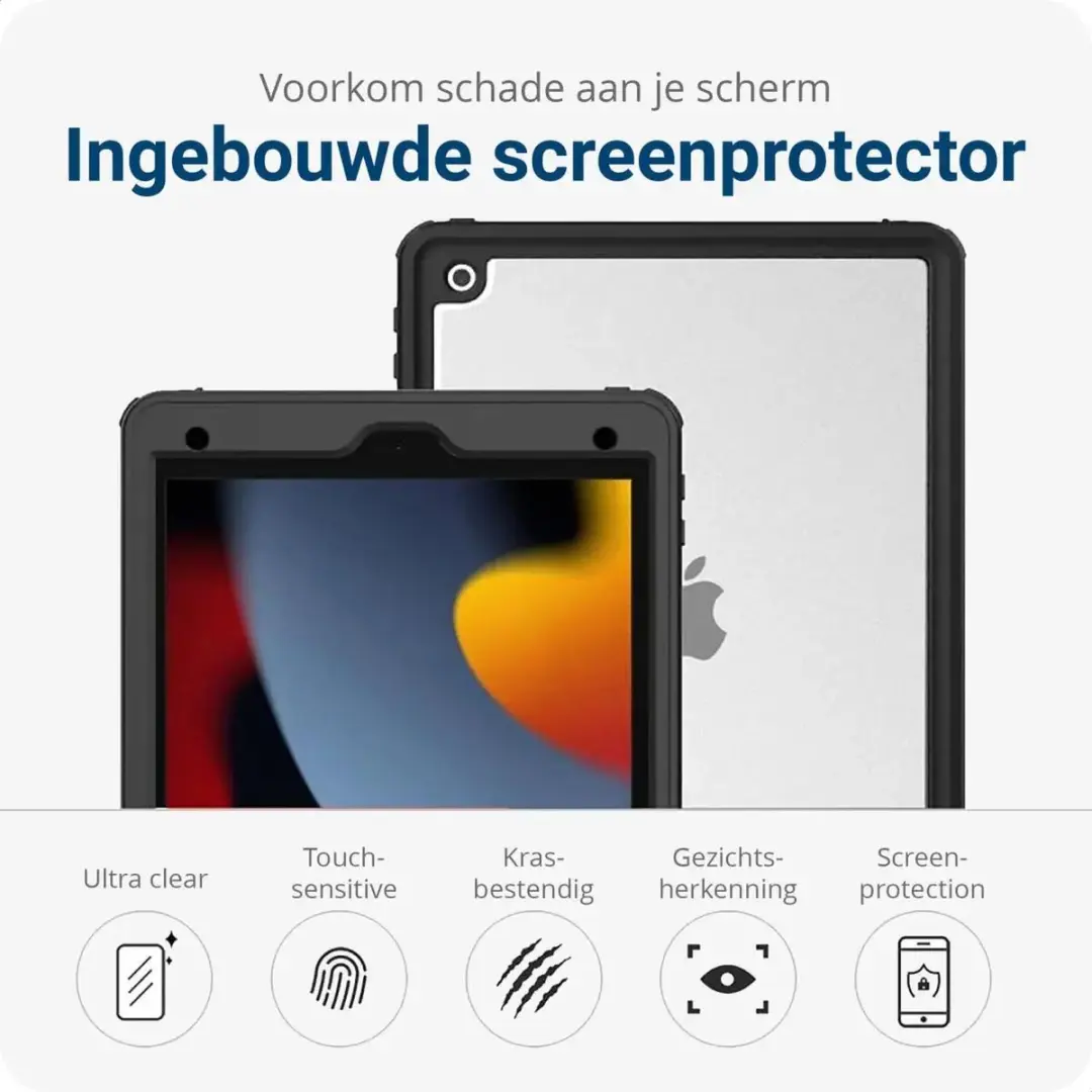 Selected by GSMpunt Hoes Waterdicht Full Protect - Apple iPad 10.2" (2019-2021) - Zwart