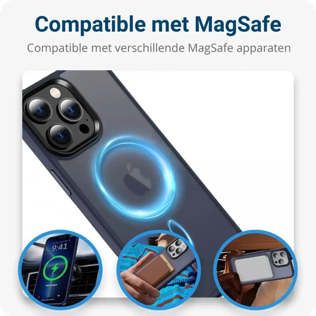 Selected by GSMpunt Apple iPhone 13 Pro Hoesje - Blauw - MagSafe