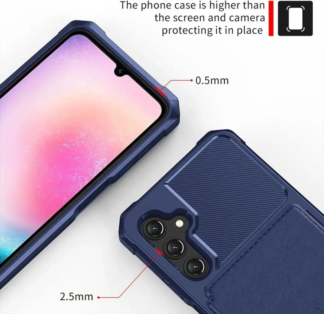 Selected Portemonnee Hoesje Samsung Galaxy A16 - 4 Pasjes - Blauw