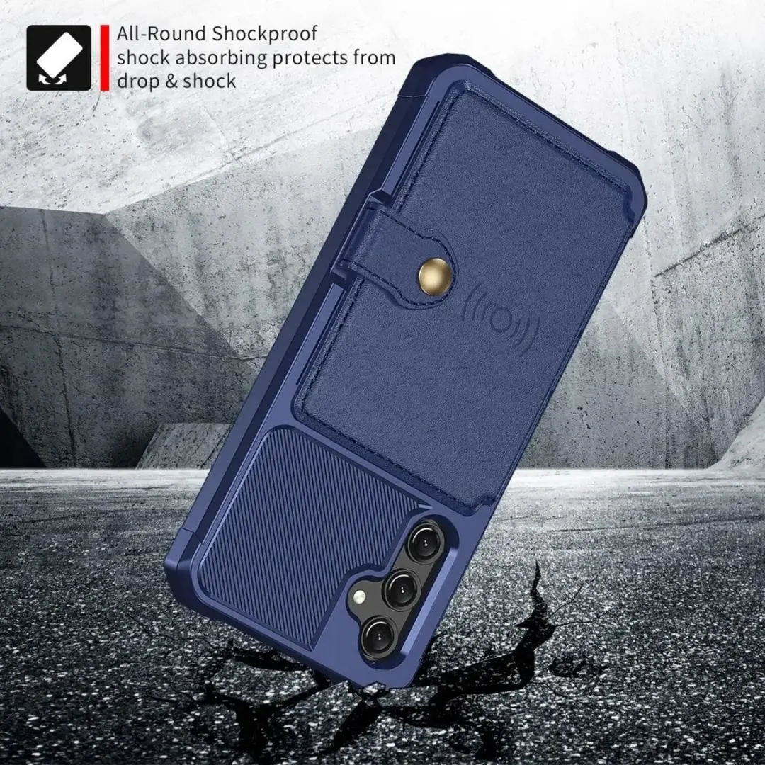 Selected Portemonnee Hoesje Samsung Galaxy A16 - 4 Pasjes - Blauw