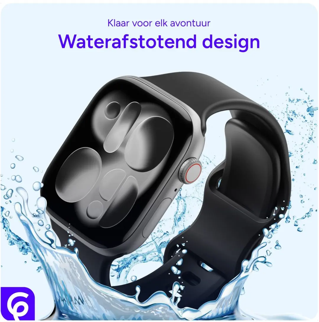 Selected SBG Siliconen Bandje Apple Watch 10 46mm - Zwart
