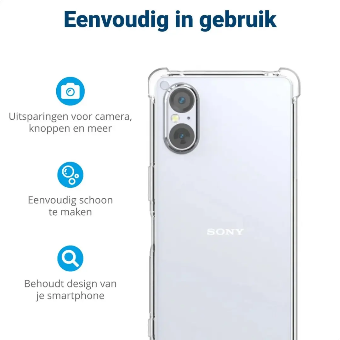 Selected Transparant TPU Hoesje Sony Xperia 5 V - Schokbestendig - afbeelding 6 van 6