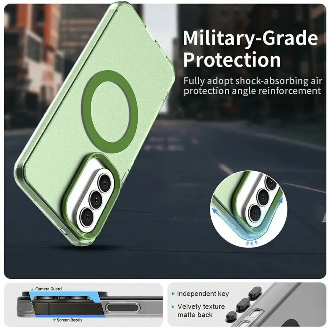 Selected MagSafe Backcover Hoesje Samsung Galaxy A57 - Groen