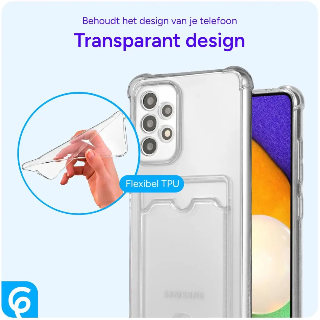 Selected Transparant TPU Hoesje Samsung Galaxy A52 - Pasjeshouder - afbeelding 6 van 6