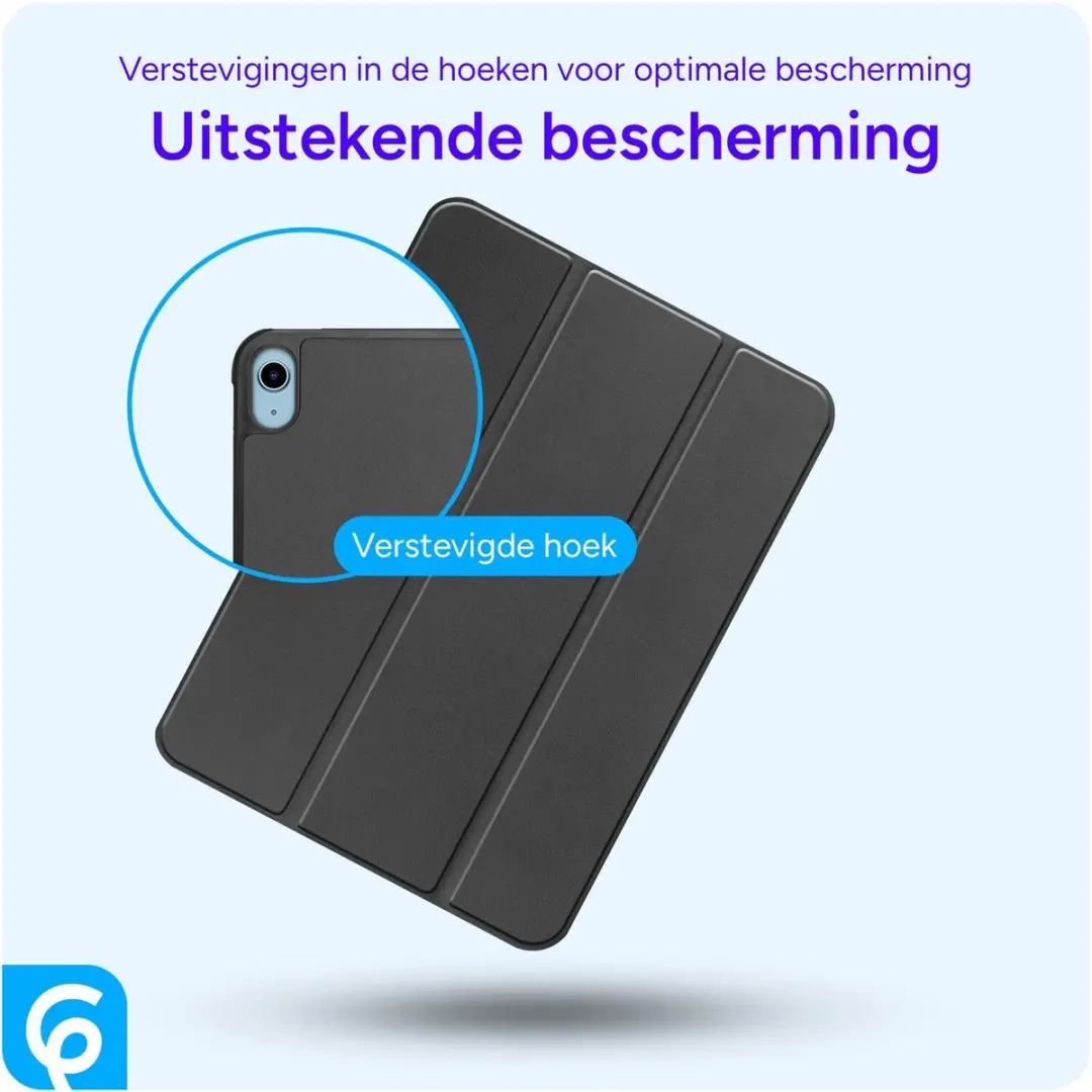 Selected by GSMpunt Apple iPad 11/10.9 2022 Hoes - Tri-Fold Kunstleder Zwart