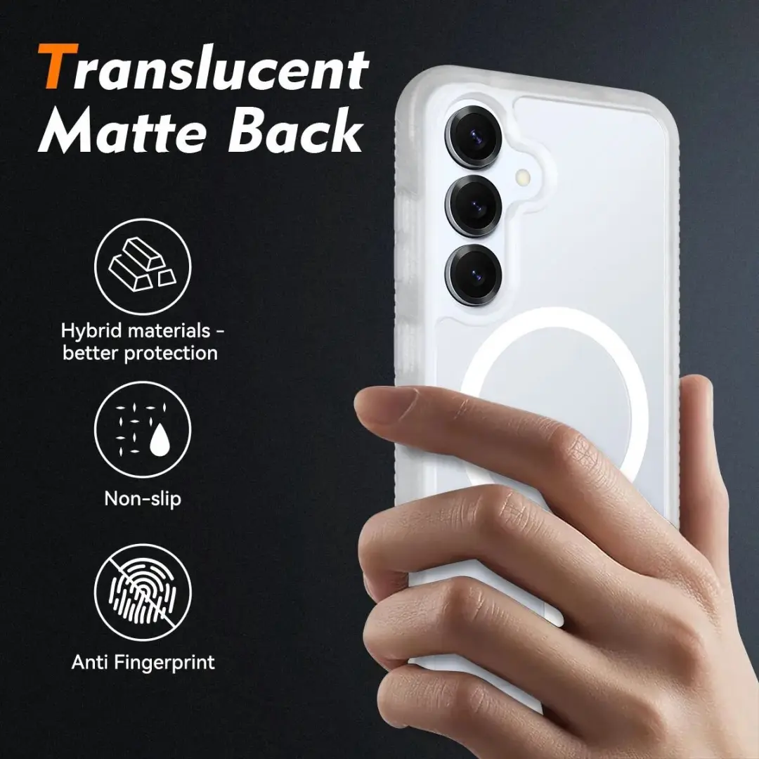 Selected Hoesje Samsung Galaxy S25 - Matte Transparant - MagSafe
