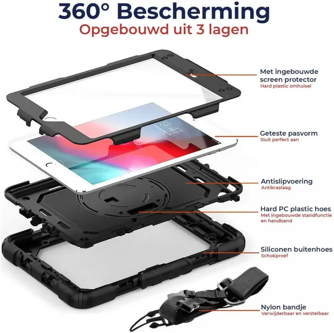 Selected Hoes iPad Mini 4/5 met Screenprotector - Blauw