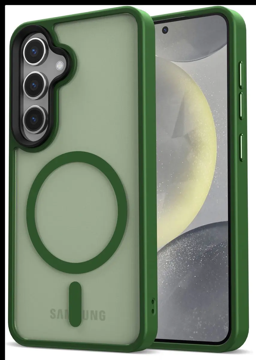 Selected Hoesje Samsung Galaxy S25 MagSafe Midnight Green