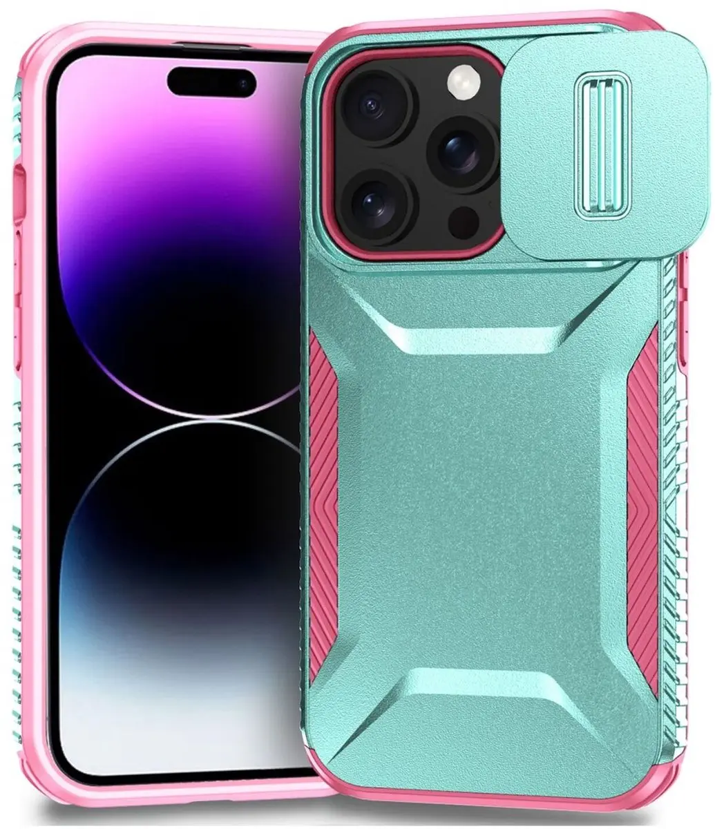 Selected by GSMpunt iPhone 14 Pro Hoesje Blauw Roze