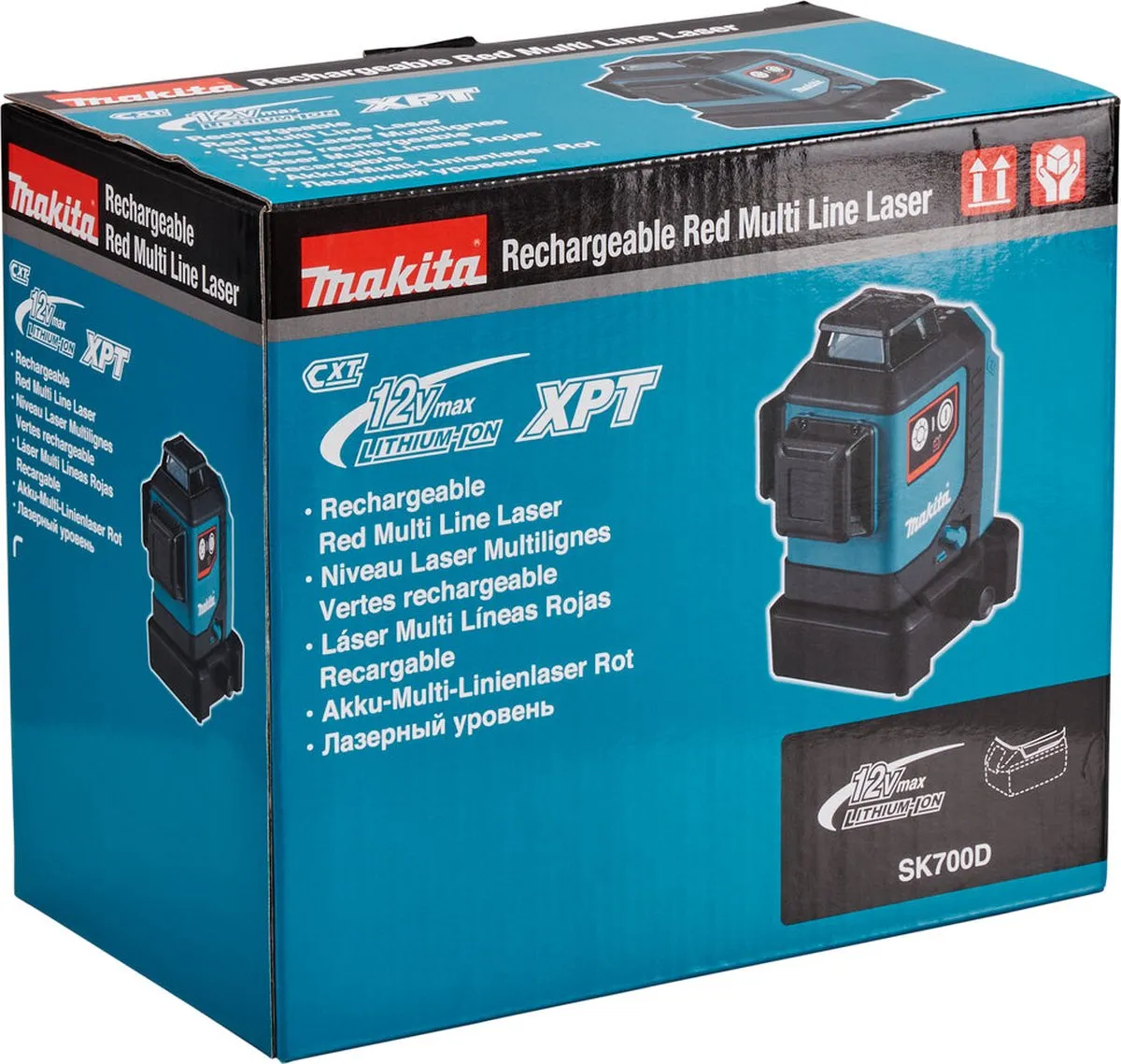 Makita SK700D 12V Max Kruislijnlaser - Zelfnivellerend - Rood
