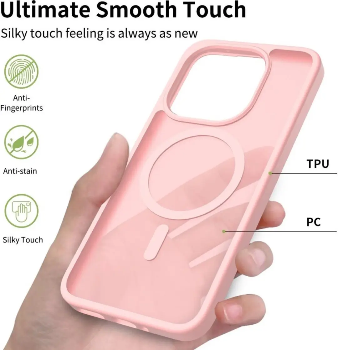 Selected Xiaomi 15T Hybrid Back Cover - MagSafe Roze - afbeelding 6 van 6