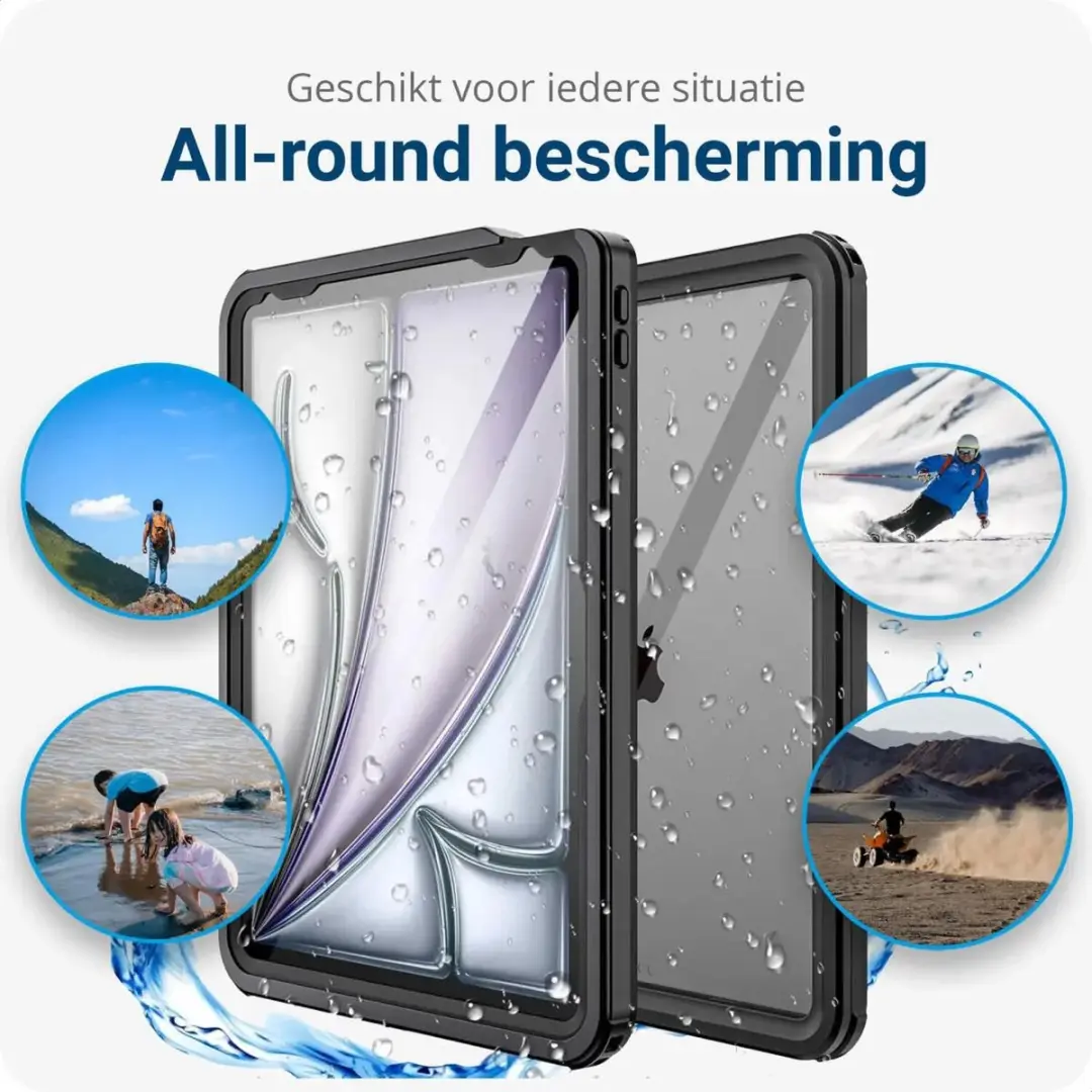 Selected Full Protect Cover IP68 Hoes iPad Pro 13 2024 - Zwart