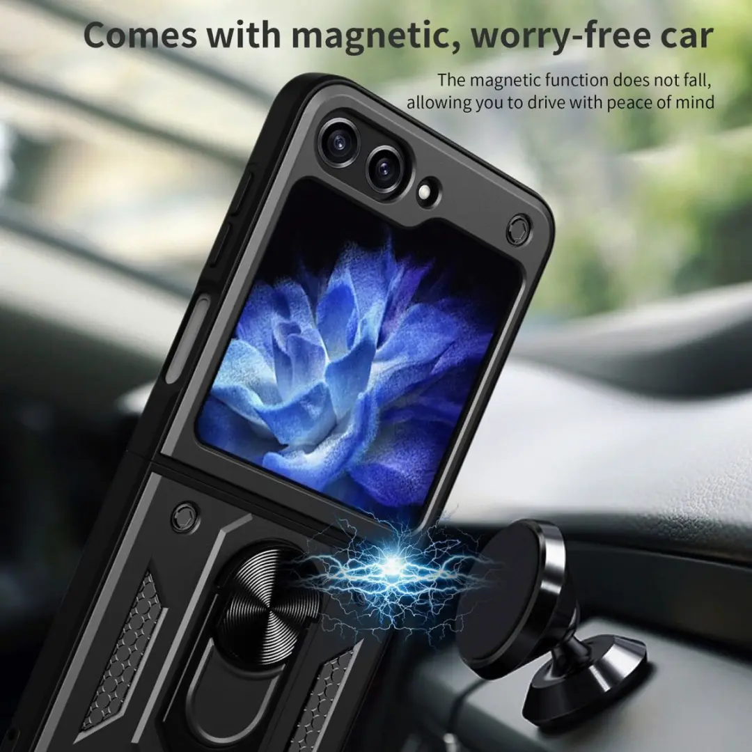 Selected Magnetisch Hoesje Samsung Galaxy Z Flip 5 - Zwart