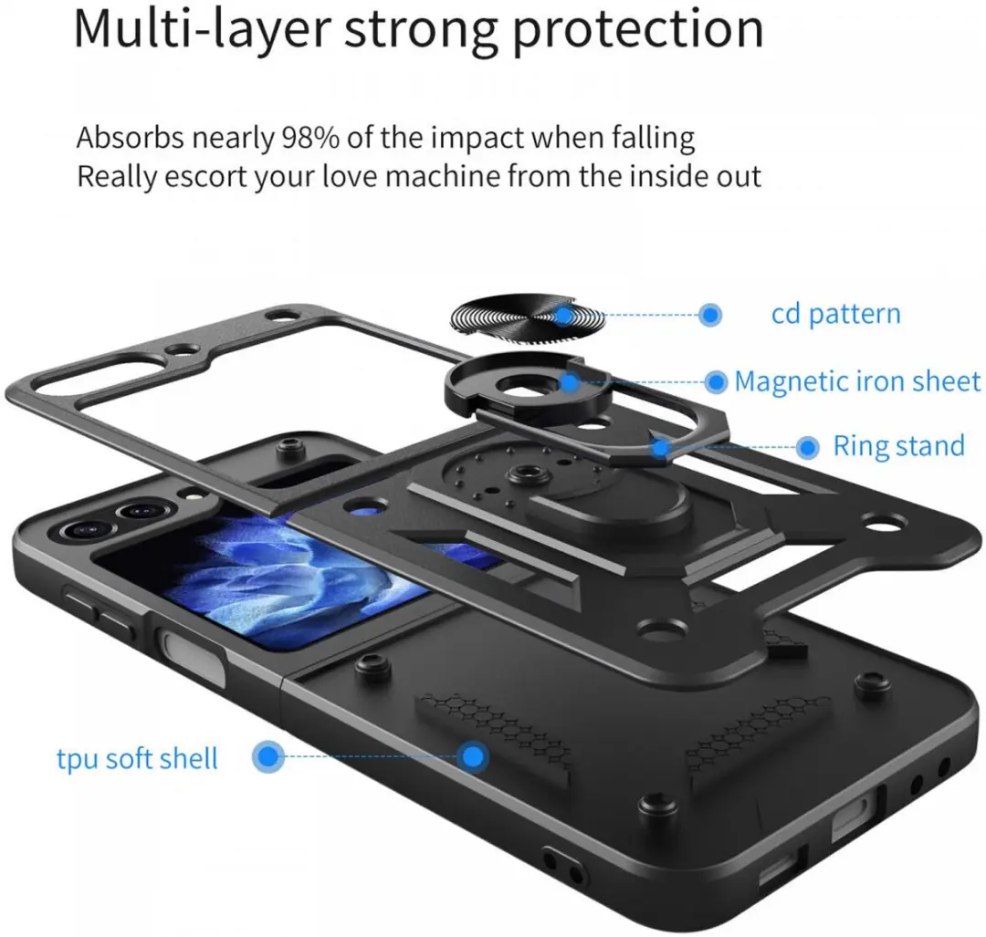 Selected Magnetisch Hoesje Samsung Galaxy Z Flip 5 - Zwart
