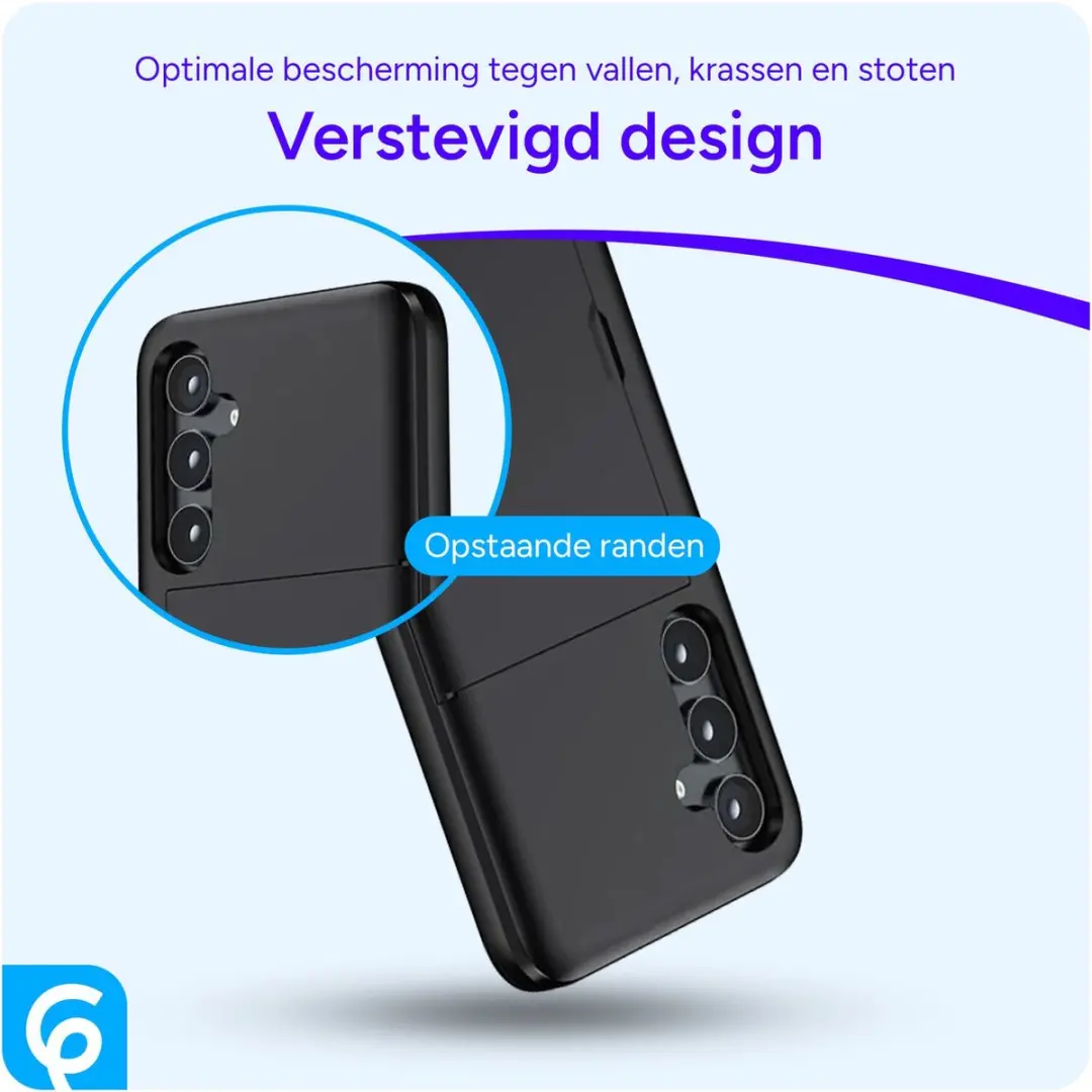 Selected Hoesje Samsung Galaxy S25 - Kaarthouder 2 Pasjes Zwart