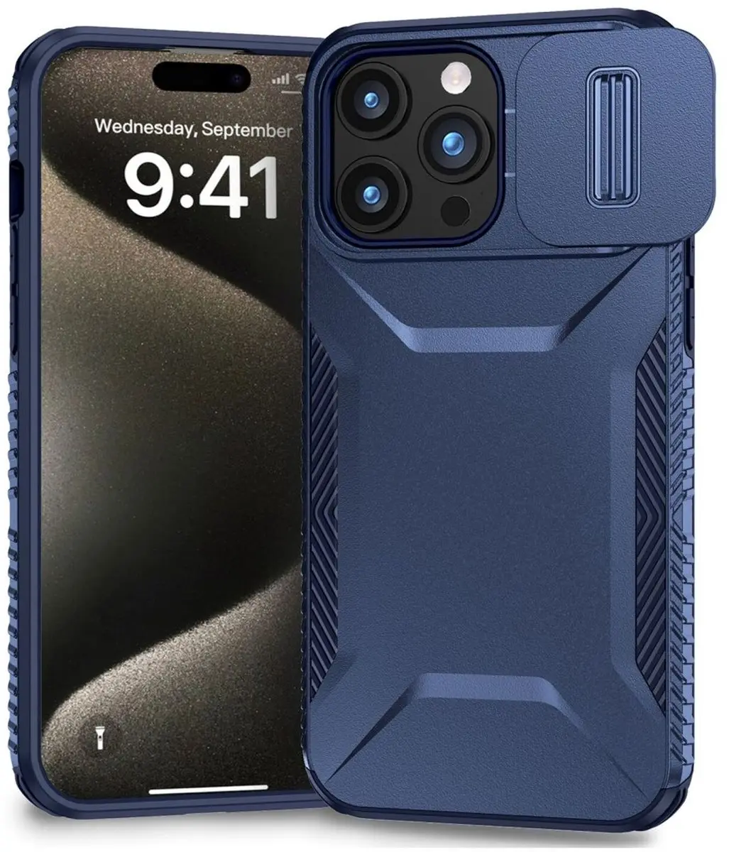 Selected Hoesje iPhone 15 Pro Max Blauw