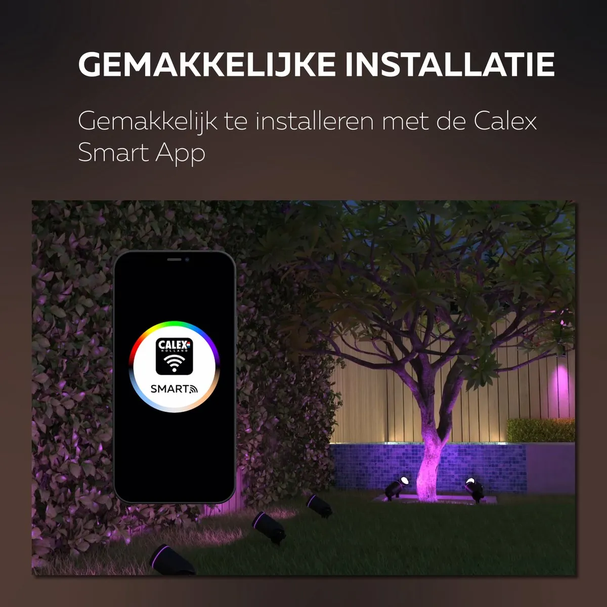 Calex Smart Outdoor LED Grondspot RGB/Wit - Set van 2