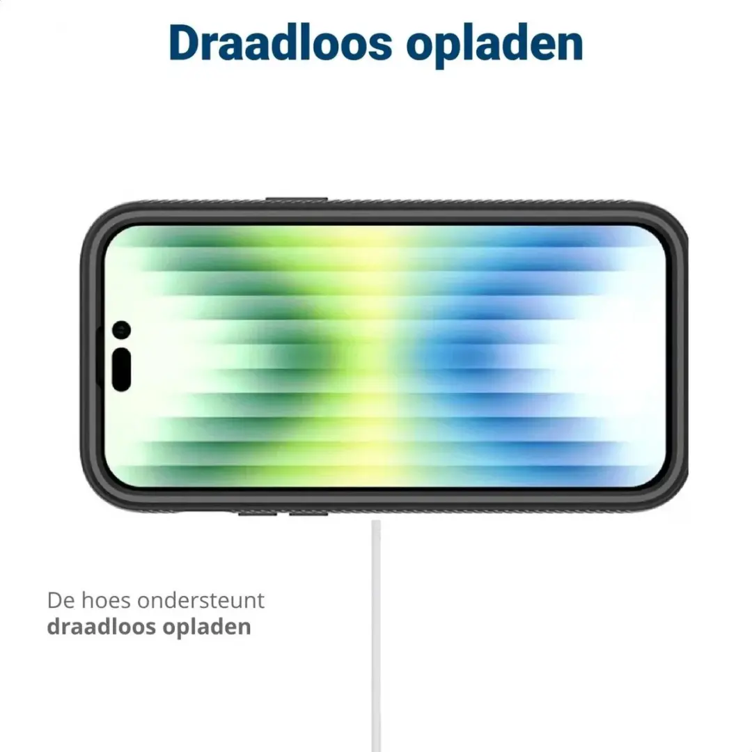 Selected by GSMpunt.nl iPhone 14 Pro Hoesje - Blauw Transparant - afbeelding 6 van 6