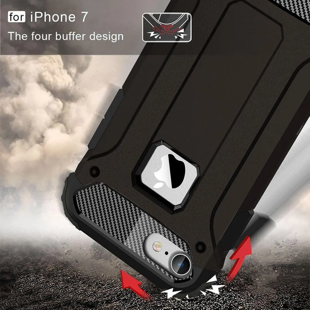 Selected Shock Proof Hybride Back Cover iPhone 7/8 - Zwart