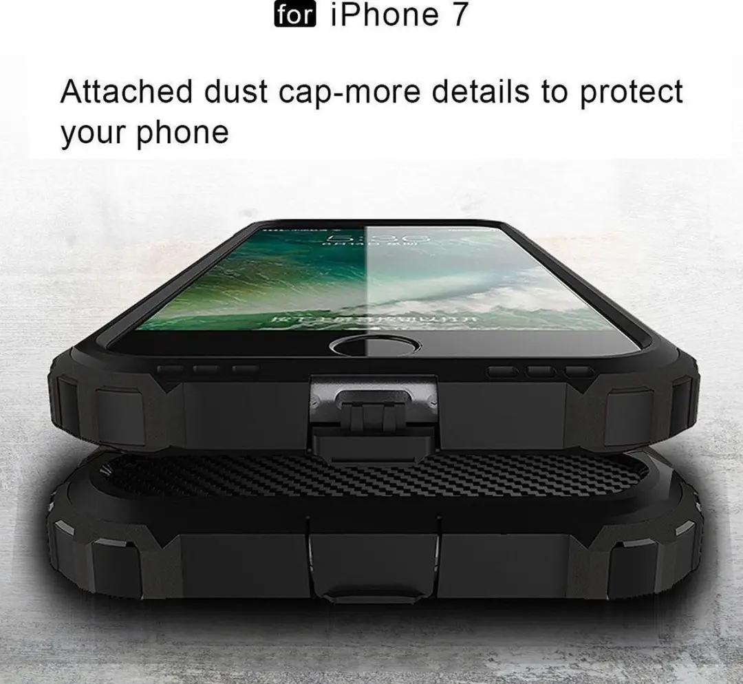 Selected Shock Proof Hybride Back Cover iPhone 7/8 - Zwart