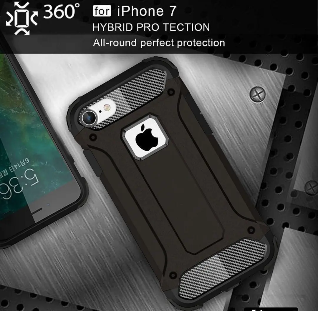 Selected Shock Proof Hybride Back Cover iPhone 7/8 - Zwart