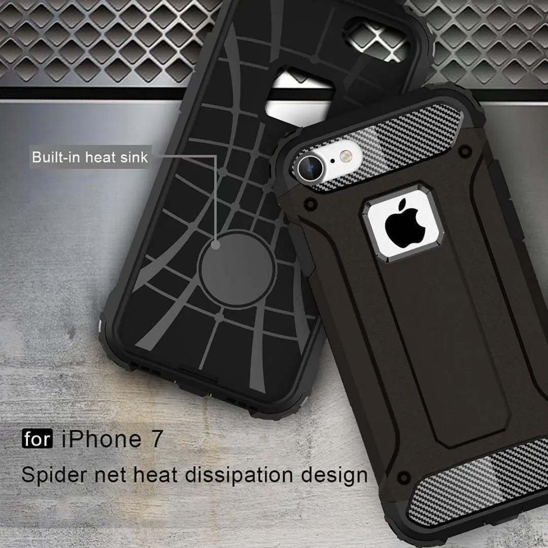 Selected Shock Proof Hybride Back Cover iPhone 7/8 - Zwart - afbeelding 6 van 6