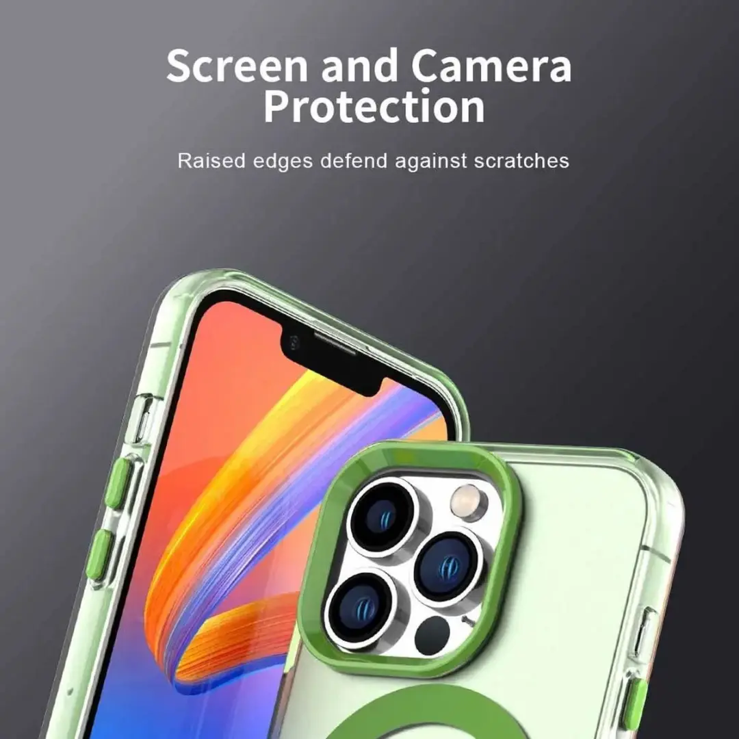Selected MagSafe Backcover iPhone 14 Pro - Groen Transparant