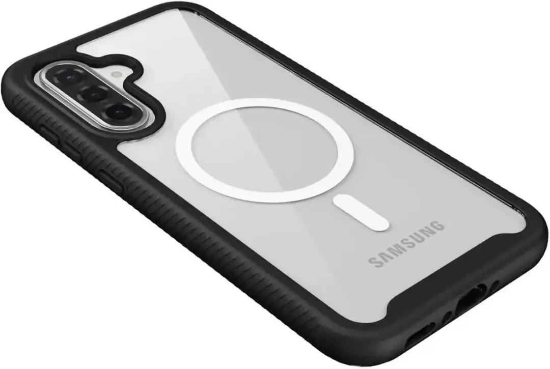 Selected Hoesje Samsung Galaxy A56 MagSafe - Schokbestendig - Zwart/Transparant