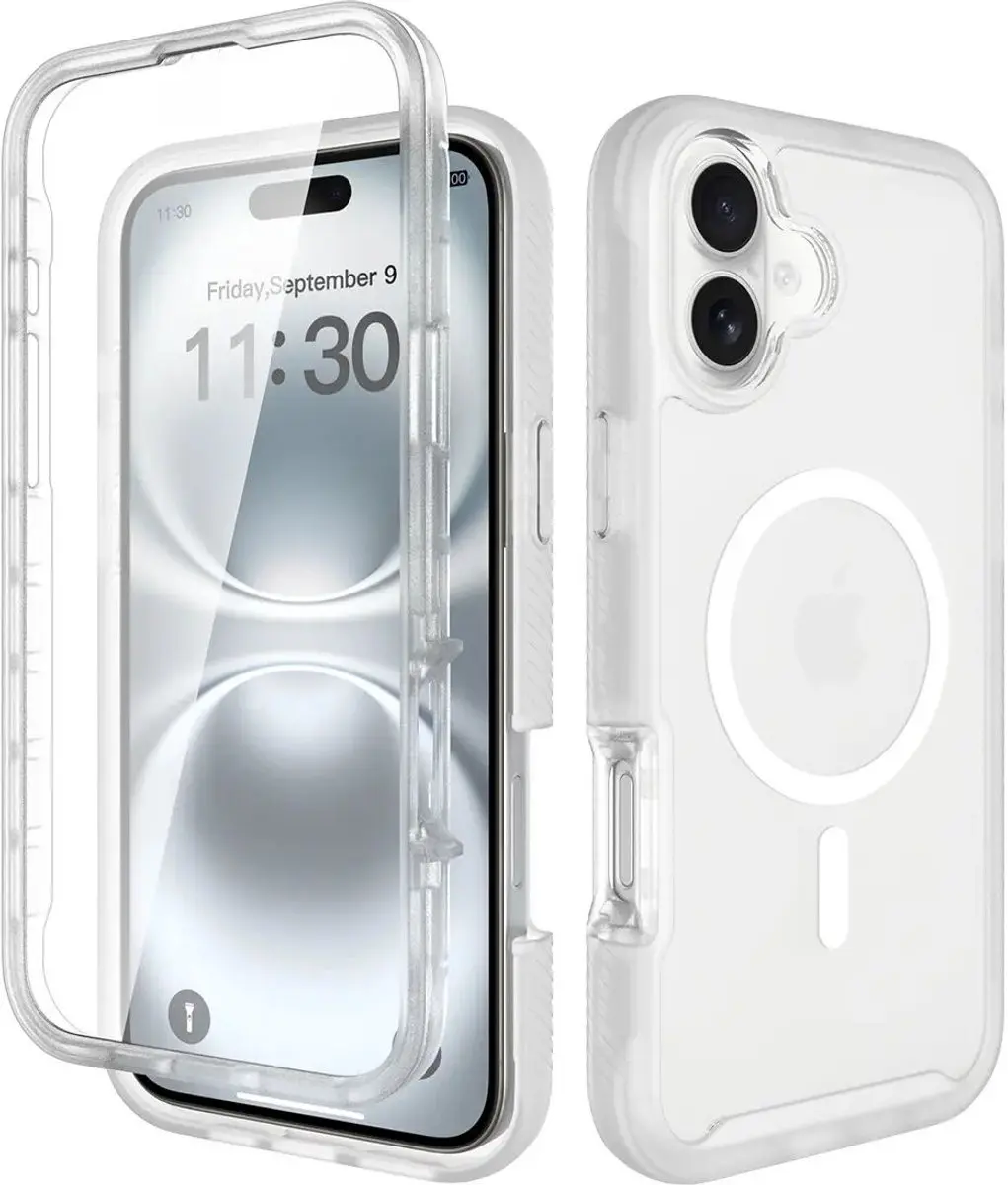 Selected Hoesje iPhone 16 Plus Full Protect Matte Transparant