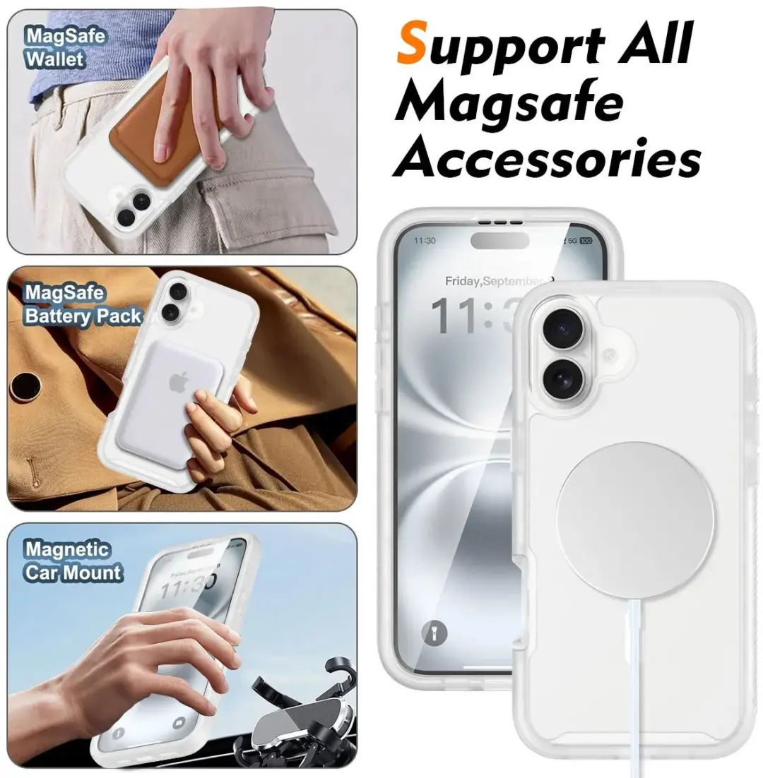 Selected Hoesje iPhone 16 Plus Full Protect Matte Transparant