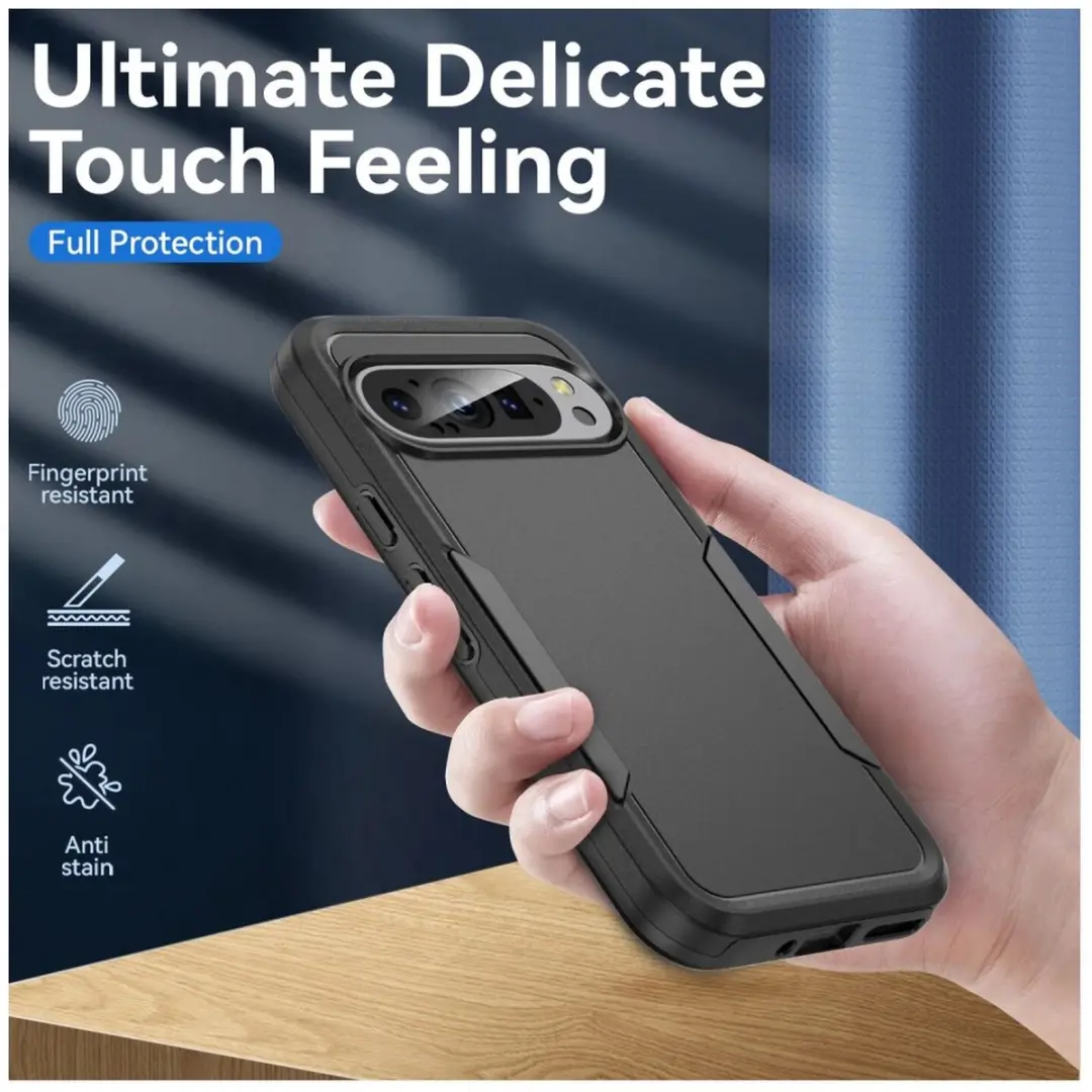 Selected Back Cover Google Pixel 9/9 Pro Rugged Hoesje - Zwart